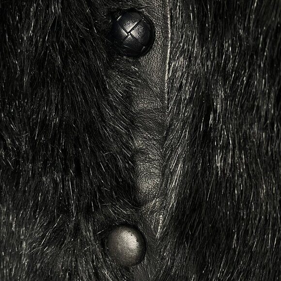 Adolph Schuman / Lilli Ann Women's Vest Faux Fur Leather Trimmed OS Funky Hippie - Picture 8 of 16